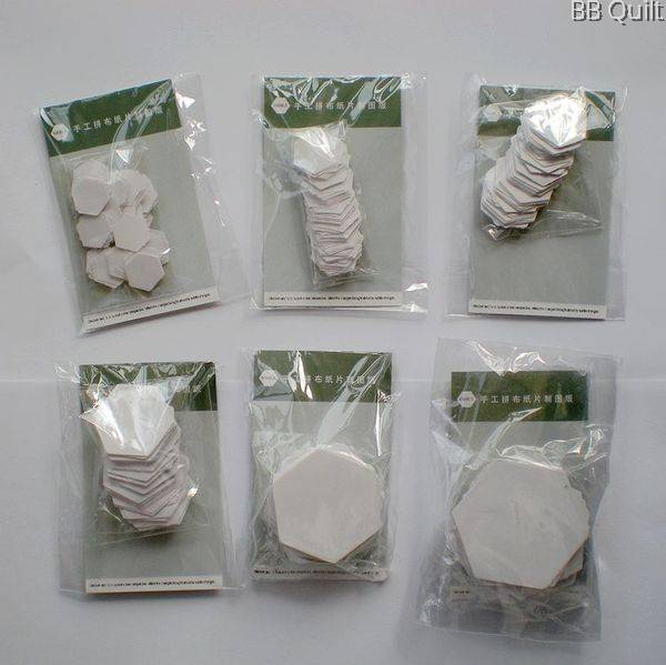 Hexagon paper templateGranny's garden patchwork100/pack6 sizes