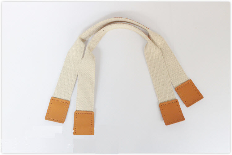Real leather+Cotton Canvas bing handleBag Straps2 colours49cm*3cm